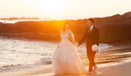 Ngọc Quyên tung bộ ảnh cưới thứ 3, đẹp lung linh trên biển