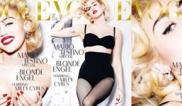 Miley Cyrus nude khoe trọn vòng một trên trang bìa tạp chí Vogue
