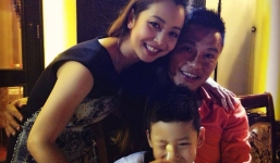 Bé Bảo Nam bảnh bao cùng mẹ Jennifer Phạm và em gái trong ngày sinh nhật