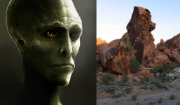 Người rắn xuất hiện trên sa mạc 