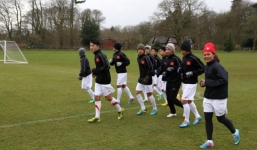 U19 Việt Nam rèn luyện tại Trung tâm tập huấn của ĐT Anh