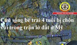 Cứu sống bé trai 4 tuổi bị chôn vùi trong trận lở đất ở Mỹ