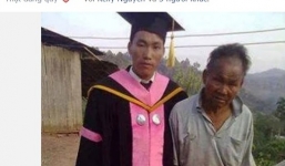 Cảm động hình ảnh người cha lam lũ nuôi con tốt nghiệp ĐH