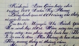 Đơn xin nghỉ học với những dòng chữ đẹp như in