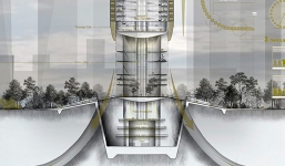 Ý tưởng ga tàu được xây thẳng đứng