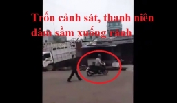 Trốn cảnh sát, thanh niên đâm sầm xuống rãnh