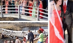 Bi hài: 20 học sinh tạo dáng chụp ảnh làm... sập cầu