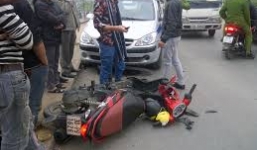 Tai nạn xe máy, 2 người chết thảm