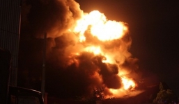 Cháy dữ dội tại khu xử lý chất thải rắn