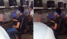 Đỏ mặt với clip nam sinh xem phim đen, 'tự xử' giữa quán net