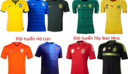 Ngắm mẫu áo của 32 đội tuyển tham dự World Cup 2014