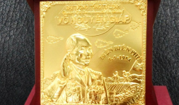 Biểu tượng Đại tướng Võ Nguyên Giáp 103 tuổi đúc từ 103 chỉ vàng