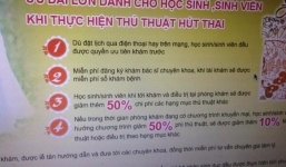 Sốc với biển quảng cáo nạo phá thai dành cho teen