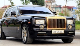 Cận cảnh Rolls-Royce Phantom mạ vàng của doanh nhân Việt