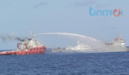 Clip: Cận cảnh tàu Trung Quốc bắn vòi rồng vào Cảnh sát biển Việt Nam