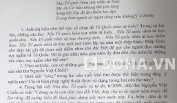 Tình hình biển Đông vào đề thi Văn ôn thi tốt nghiệp,  tuyển sinh ĐH