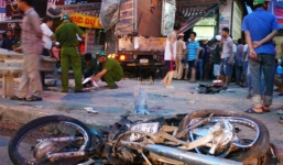 Xe tải gây tai nạn liên hoàn, 1 người chết, 3 người bị thương