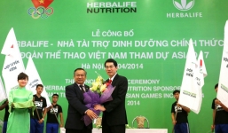Herbalife tài trợ dinh dưỡng chính thức cho đoàn thể thao Việt Nam thi đấu tại Asiad 2014 Incheon, Hàn Quốc
