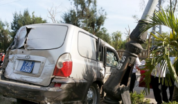 Trưởng phòng cầm lái, xe chở tiền của ngân hàng nát bét