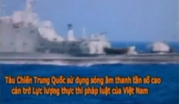 Bằng chứng tàu chiến Trung Quốc phát sóng âm thanh tần số cao cản trở tàu VN
