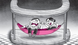 Hầu tòa vì giành nhau… nằm võng