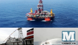 Tàu Việt Nam cách giàn khoan Hải Dương 981 2,8 hải lý