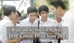 Đáp án đề thi tốt nghiệp THPT môn Toán năm 2014