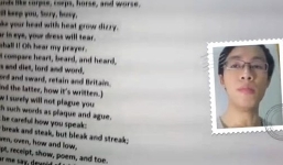 Bài thơ tiếng Anh mà 90\% người bản xứ không đọc được