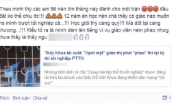 Nữ sinh đăng status chửi, doạ đánh thầy Đỗ Việt Khoa vì tung ảnh HS quay bài