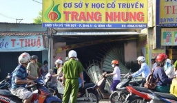 Nữ nhân viên quán Massage đu dây xuống đất vì hỏa hoạn