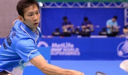 Tay vợt Tiến Minh dừng bước trước chuyên gia phòng thủ