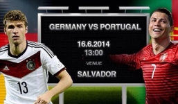 Lịch thi đấu World Cup 2014 đêm 16 - sáng 17/6: Đại chiến Đức - Bồ Đào Nha