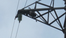 Đi chăn vịt phát hiện thi thể cháy đen trên cột điện cao thế