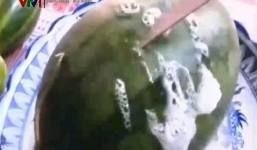Thực hư dưa hấu sủi bọt trắng gây hoang mang