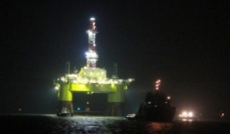 Giàn khoan Nam Hải 09 đang ở khu vực ngoài cửa vịnh Bắc Bộ