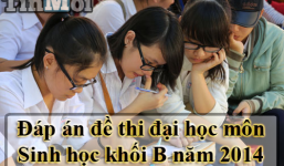 Đáp án đề thi Đại học môn Sinh học khối B năm 2014 chính thức của bộ GD&ĐT