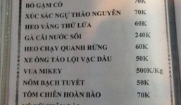 Sốc với thực đơn “siêu dị” của nhà hàng ở Đà Nẵng