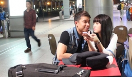 Bạn gái ra sân bay tiễn The Men đi Mỹ lưu diễn