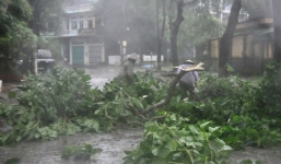 Hình ảnh mới nhất bão số 2 - bão Thần Sấm đổ bộ vào đất liền
