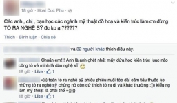 Thiếu nữ phán sinh viên mỹ thuật thích 'làm màu', dân mạng bức xúc