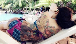 Soi hình xăm của dân chơi Hà thành tại bữa tiệc bikini nóng bỏng