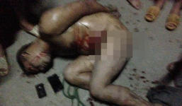 Hà Nội: Tên trộm bị lột truồng, đánh hội đồng dã man