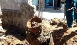 Đào móng nhà “trúng” đầu đạn tên lửa nặng trên 200 kg