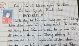 Bản kiểm điểm thú tội 'học dốt, tắm bẩn' khiến nhiều người thích thú