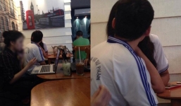 Sinh viên Sư phạm vô tư tình tứ chốn đông người