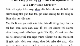 Tâm thư ai oán của người nhà tài xế bị đâm chết trong ô tô