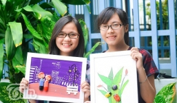 Nữ sinh Đà Nẵng hô biến sỏi đá thành tranh vẽ