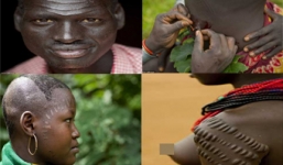 Bộ tộc có nguy cơ bị AIDS lan rộng vì xăm mình bằng gai và dao lam