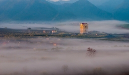 Vẻ đẹp mê hoặc của Mộc Châu trong sương sớm