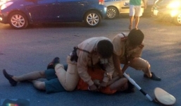 Lái xe nhổ nước bọt, đánh chửi CSGT đã từng có tiền án